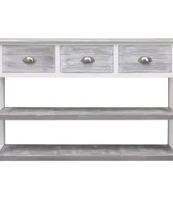 vidaXL Sideboard Antique Grey 115x30x76 cm Wood