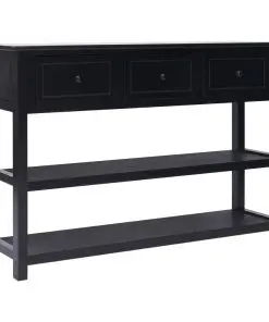 vidaXL Sideboard Black 115x30x76 cm Wood