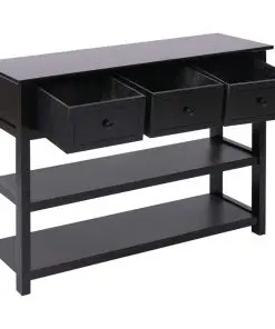 vidaXL Sideboard Black 115x30x76 cm Wood