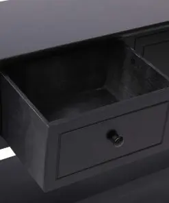 vidaXL Sideboard Black 115x30x76 cm Wood