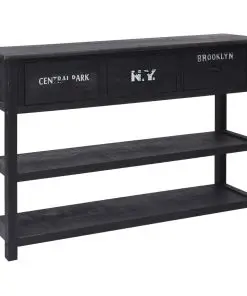 vidaXL Sideboard Black 115x30x76 cm Wood