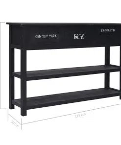 vidaXL Sideboard Black 115x30x76 cm Wood