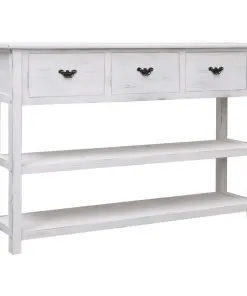 vidaXL Sideboard Antique White 115x30x76 cm Wood