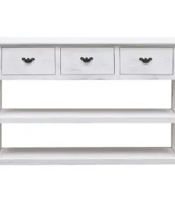 vidaXL Sideboard Antique White 115x30x76 cm Wood