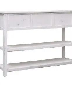 vidaXL Sideboard Antique White 115x30x76 cm Wood