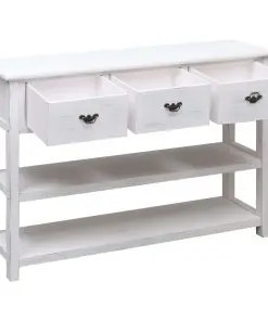 vidaXL Sideboard Antique White 115x30x76 cm Wood