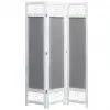 vidaXL 3-Panel Room Divider Grey 105×165 cm Fabric vidaXL 3-Panel Room Divider Grey 105×165 cm Fabric