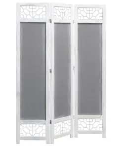 vidaXL 3-Panel Room Divider Grey 105×165 cm Fabric