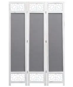 vidaXL 3-Panel Room Divider Grey 105×165 cm Fabric