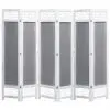 vidaXL 6-Panel Room Divider Grey 210×165 cm Fabric