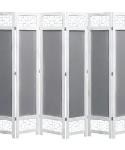 vidaXL 6-Panel Room Divider Grey 210×165 cm Fabric