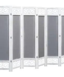 vidaXL 6-Panel Room Divider Grey 210×165 cm Fabric