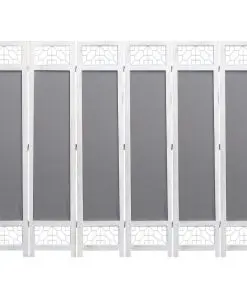 vidaXL 6-Panel Room Divider Grey 210×165 cm Fabric