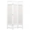 vidaXL 3-Panel Room Divider Cream 105×165 cm Fabric