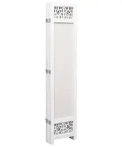 vidaXL 6-Panel Room Divider Cream 210×165 cm Fabric