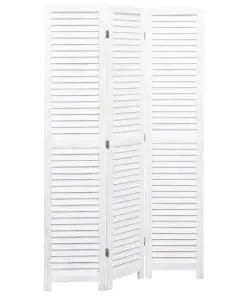 vidaXL 3-Panel Room Divider White 105×165 cm Wood