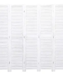 vidaXL 5-Panel Room Divider White 175×165 cm Wood