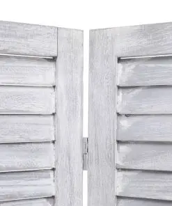 vidaXL 3-Panel Room Divider Grey 105×165 cm Wood