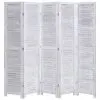 vidaXL 5-Panel Room Divider Grey 175×165 cm Wood