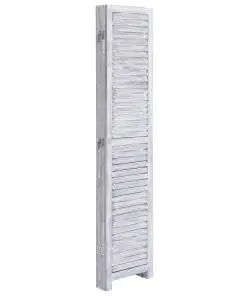 vidaXL 5-Panel Room Divider Grey 175×165 cm Wood