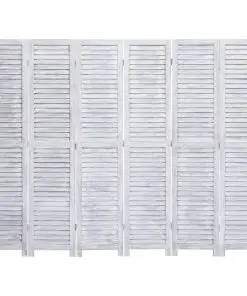 vidaXL 6-Panel Room Divider Grey 210×165 cm Wood