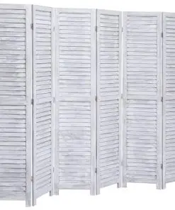 vidaXL 6-Panel Room Divider Grey 210×165 cm Wood