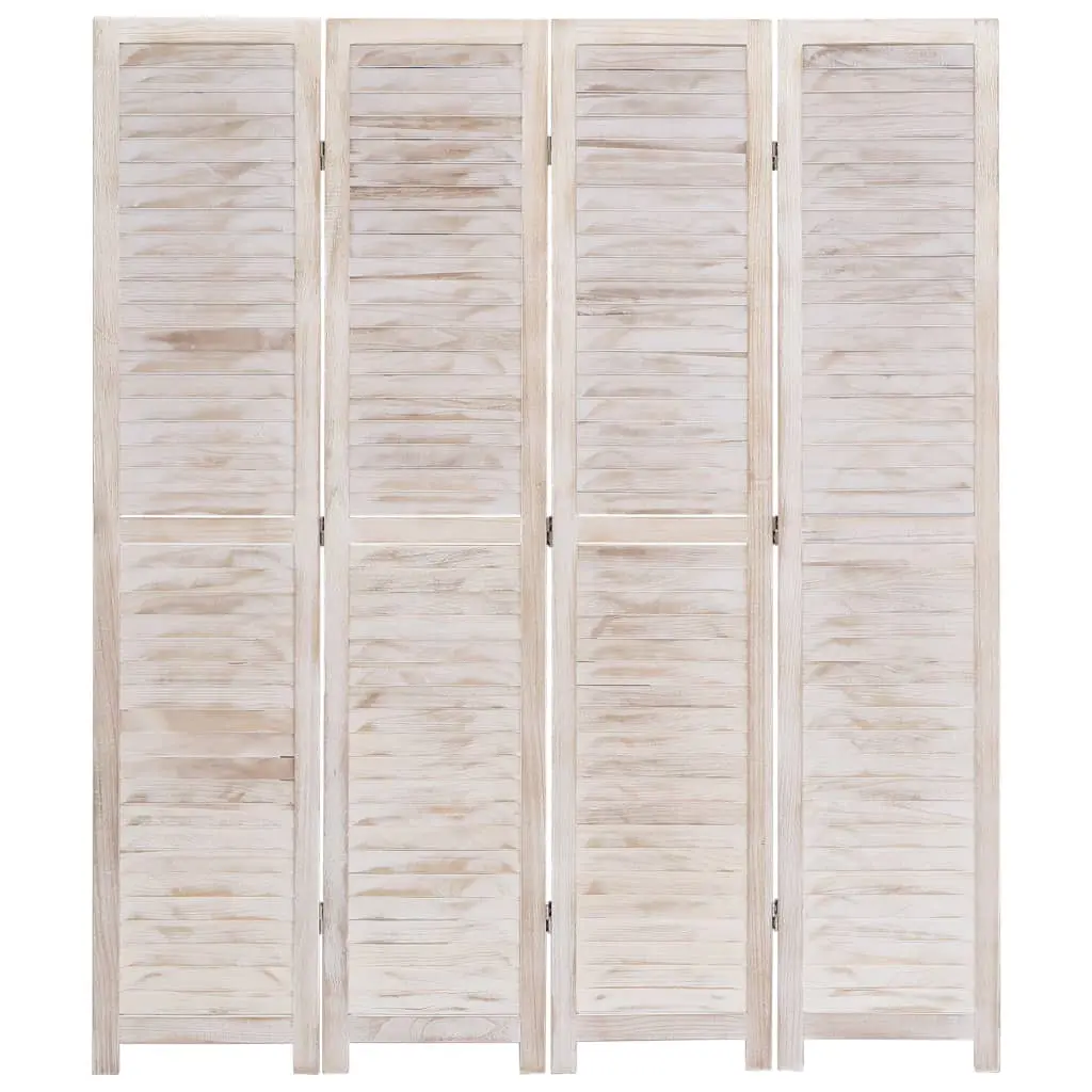 vidaXL 4-Panel Room Divider 140×165 cm Wood