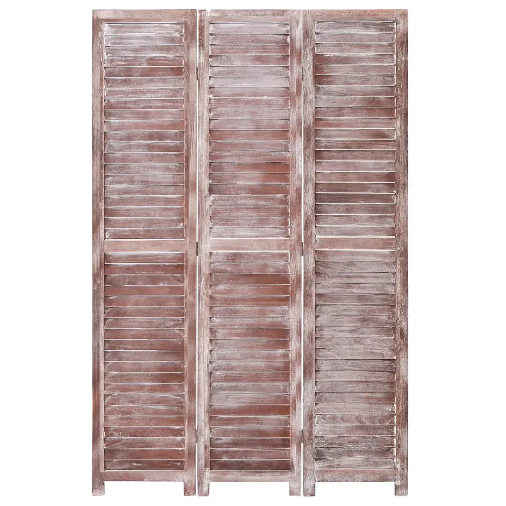vidaXL 3-Panel Room Divider Brown 105×165 cm Wood