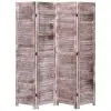 vidaXL 4-Panel Room Divider Brown 140×165 cm Wood