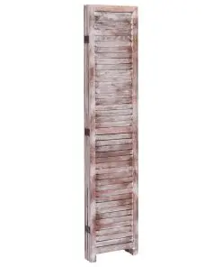 vidaXL 4-Panel Room Divider Brown 140×165 cm Wood