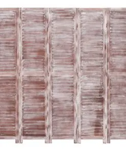 vidaXL 5-Panel Room Divider Brown 175×165 cm Wood