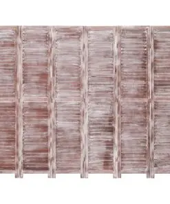 vidaXL 6-Panel Room Divider Brown 210×165 cm Wood