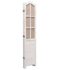 vidaXL 4-Panel Room Divider White 140×165 cm Fabric