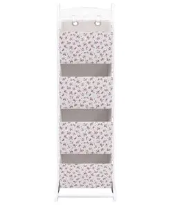 vidaXL 4-Layer Basket Rack Flower 35x35x125 cm Wood