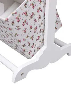 vidaXL 4-Layer Basket Rack Flower 35x35x125 cm Wood