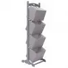 vidaXL 4-Layer Basket Rack Dark Grey 35x35x125 cm Wood vidaXL 4-Layer Basket Rack Dark Grey 35x35x125 cm Wood