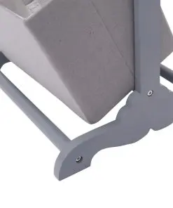 vidaXL 4-Layer Basket Rack Dark Grey 35x35x125 cm Wood