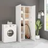 vidaXL Storage Cabinet White 80×35.5×180 cm Chipboard