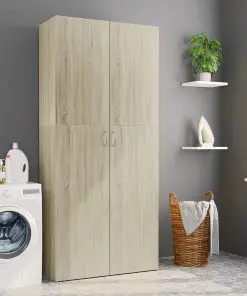 vidaXL Storage Cabinet Sonoma Oak 80×35.5×180 cm Chipboard