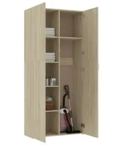 vidaXL Storage Cabinet Sonoma Oak 80×35.5×180 cm Chipboard