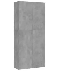 vidaXL Storage Cabinet Concrete Grey 80×35.5×180 cm Chipboard