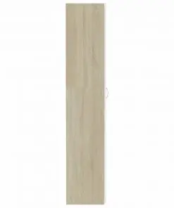 vidaXL Storage Cabinet White and Sonoma Oak 80×35.5×180 cm Chipboard