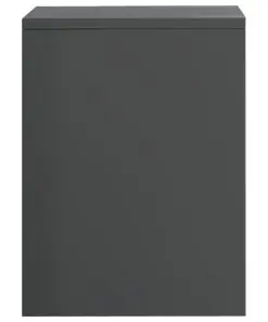 vidaXL Bedside Cabinet High Gloss Grey 40x30x40 cm Chipboard
