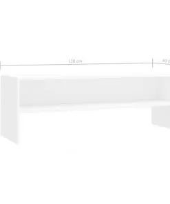 vidaXL TV Cabinet White 120x40x40 cm Chipboard