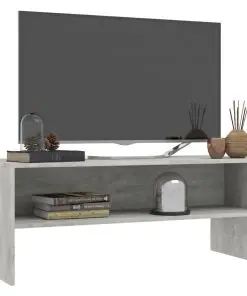 vidaXL TV Cabinet Concrete Grey 100x40x40 cm Chipboard