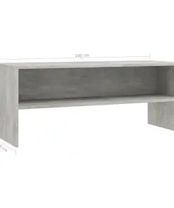 vidaXL TV Cabinet Concrete Grey 100x40x40 cm Chipboard