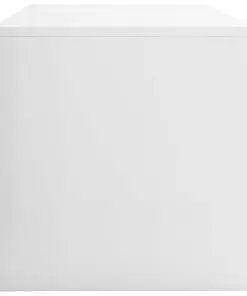 vidaXL TV Cabinet High Gloss White 100x40x40 cm Chipboard