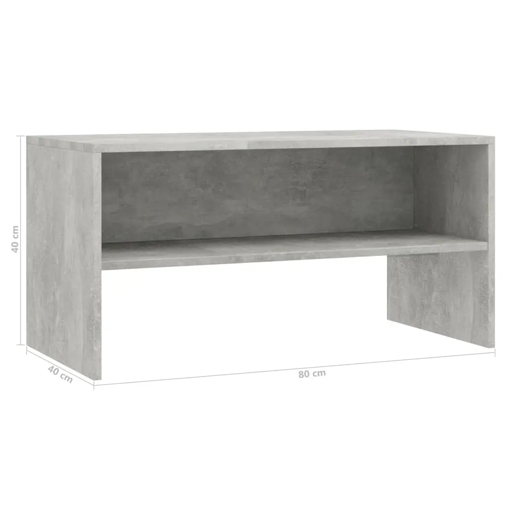 vidaXL TV Cabinet Concrete Grey 80x40x40 cm Chipboard