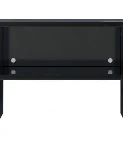 vidaXL Bedside Cabinet High Gloss Black 40x30x30 cm Chipboard