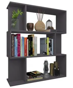 vidaXL Book Cabinet/Room Divider Grey 80x24x96 cm Chipboard